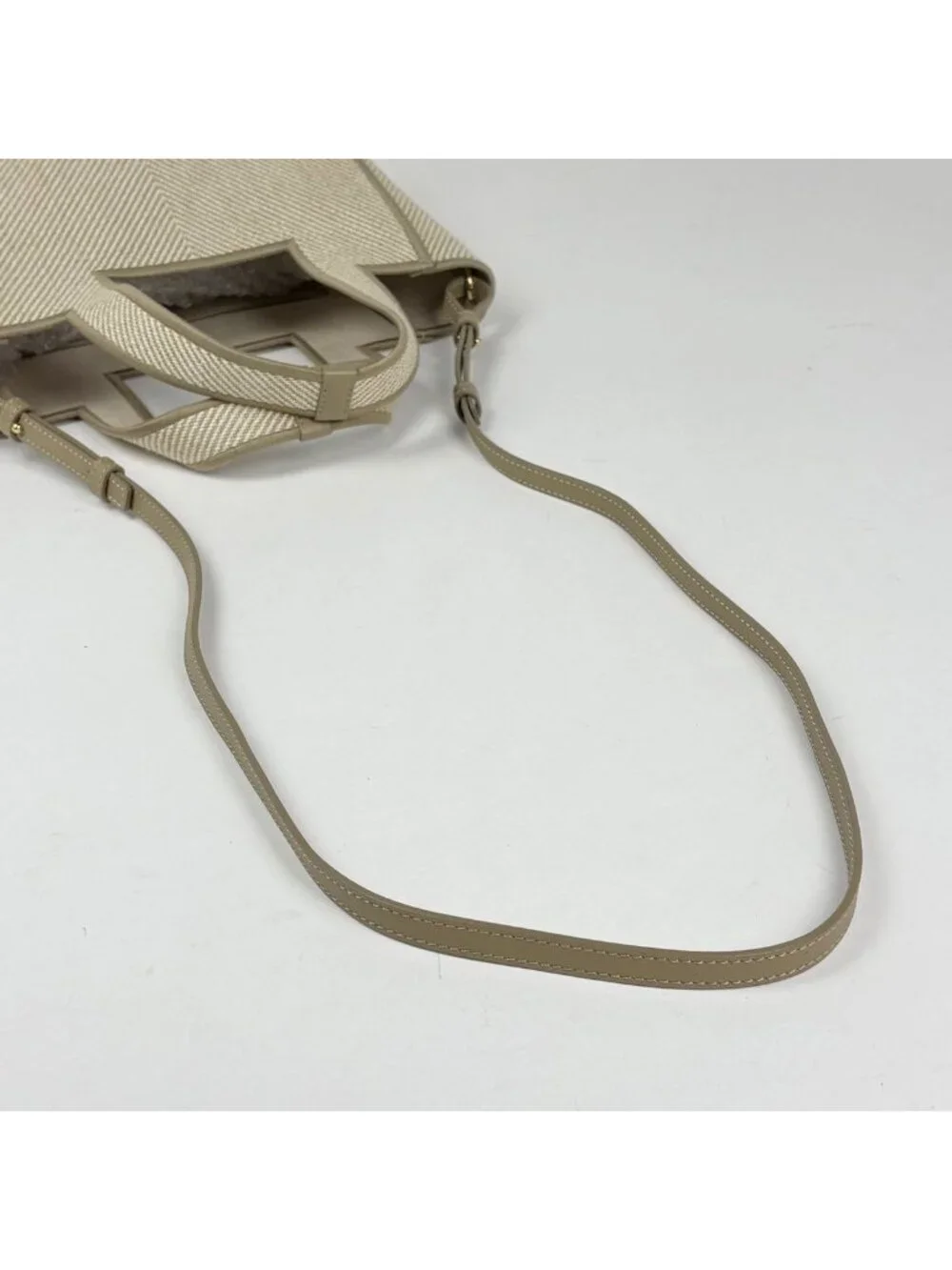 Loewe Tote Font Small 2-Way Canvas Beige
